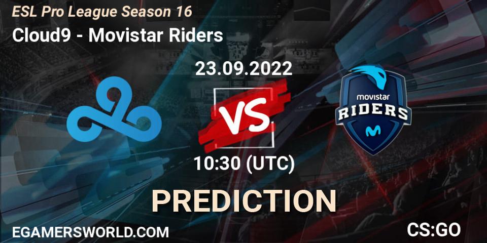 Cloud9 проти Movistar Riders: Поради щодо ставок, прогнози на матчі. 23.09.2022 at 10:30. Counter-Strike (CS2), ESL Pro League Season 16