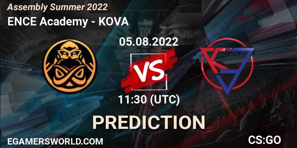 ENCE Academy проти KOVA: Поради щодо ставок, прогнози на матчі. 05.08.2022 at 11:30. Counter-Strike (CS2), Assembly Summer 2022