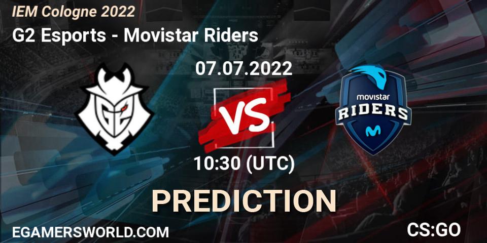 G2 Esports проти Movistar Riders: Поради щодо ставок, прогнози на матчі. 07.07.2022 at 10:30. Counter-Strike (CS2), IEM Cologne 2022