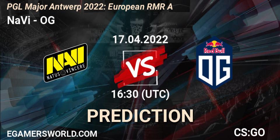 NaVi проти OG: Поради щодо ставок, прогнози на матчі. 17.04.2022 at 16:15. Counter-Strike (CS2), PGL Major Antwerp 2022: European RMR A