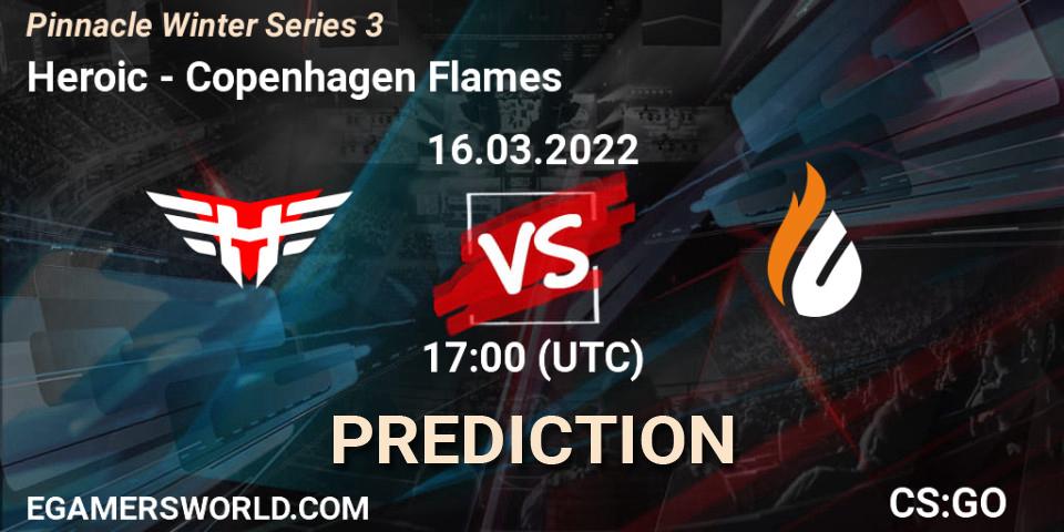 Heroic проти Copenhagen Flames: Поради щодо ставок, прогнози на матчі. 16.03.2022 at 17:00. Counter-Strike (CS2), Pinnacle Winter Series 3