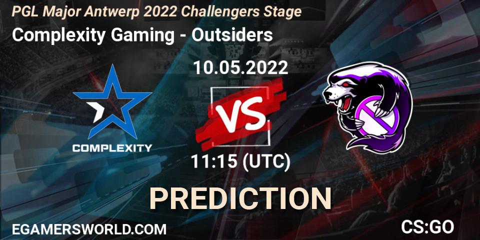 Complexity Gaming проти Outsiders: Поради щодо ставок, прогнози на матчі. 10.05.2022 at 11:25. Counter-Strike (CS2), PGL Major Antwerp 2022 Challengers Stage
