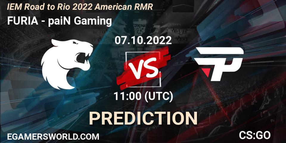 FURIA проти paiN Gaming: Поради щодо ставок, прогнози на матчі. 07.10.2022 at 11:00. Counter-Strike (CS2), IEM Road to Rio 2022 American RMR
