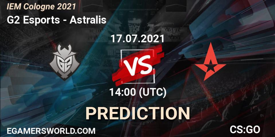 G2 Esports проти Astralis: Поради щодо ставок, прогнози на матчі. 17.07.2021 at 14:00. Counter-Strike (CS2), IEM Cologne 2021