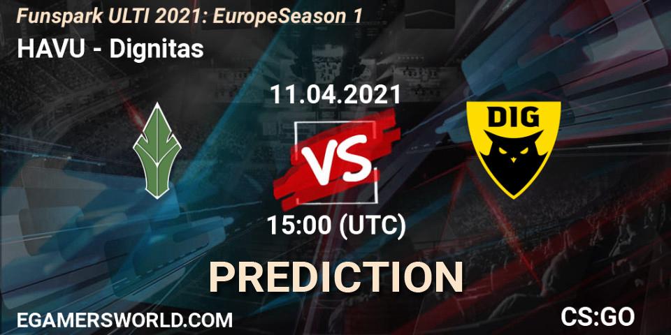 HAVU проти Dignitas: Поради щодо ставок, прогнози на матчі. 11.04.2021 at 15:00. Counter-Strike (CS2), Funspark ULTI 2021: Europe Season 1