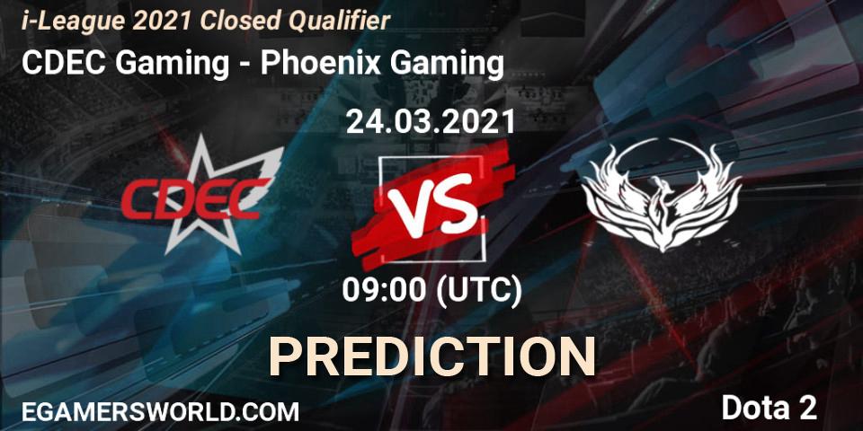 CDEC Gaming проти Phoenix Gaming: Поради щодо ставок, прогнози на матчі. 24.03.2021 at 07:40. Dota 2, i-League 2021 Closed Qualifier