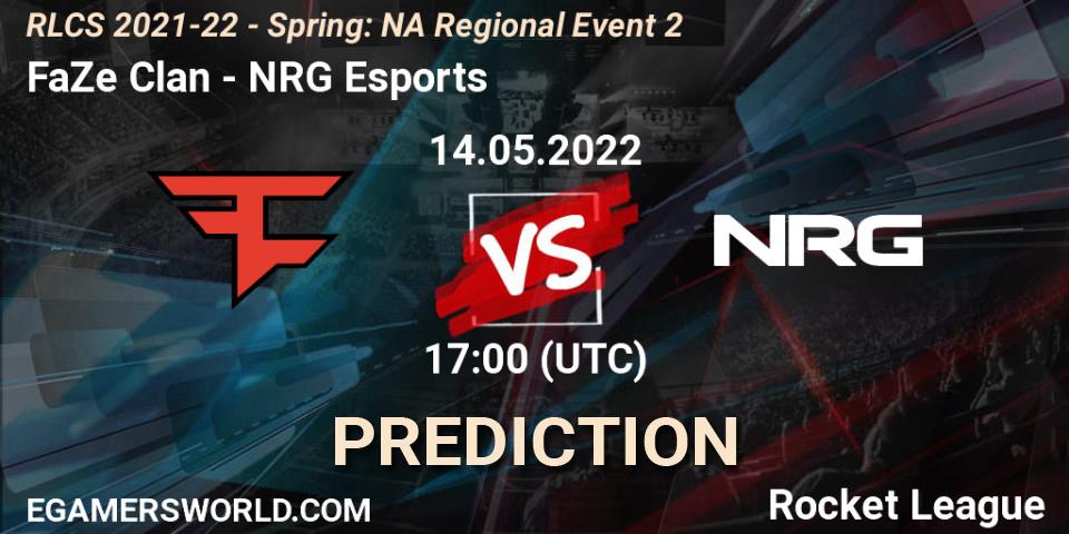 FaZe Clan проти NRG Esports: Поради щодо ставок, прогнози на матчі. 14.05.2022 at 17:00. Rocket League, RLCS 2021-22 - Spring: NA Regional Event 2