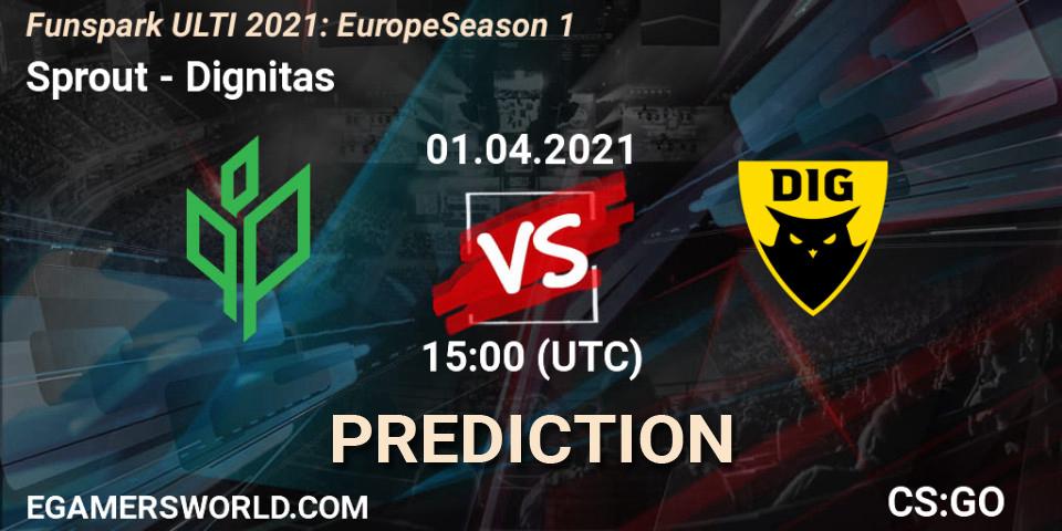 Sprout проти Dignitas: Поради щодо ставок, прогнози на матчі. 01.04.2021 at 15:00. Counter-Strike (CS2), Funspark ULTI 2021: Europe Season 1