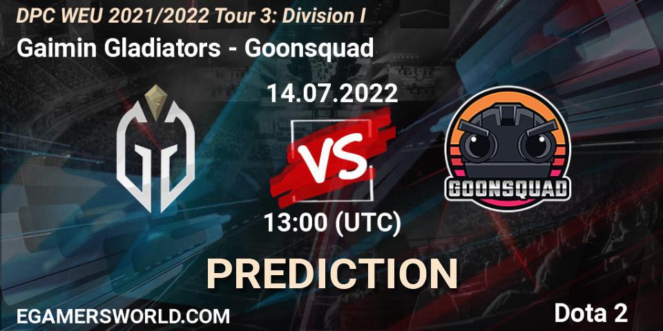 Gaimin Gladiators проти Goonsquad: Поради щодо ставок, прогнози на матчі. 14.07.2022 at 12:55. Dota 2, DPC WEU 2021/2022 Tour 3: Division I