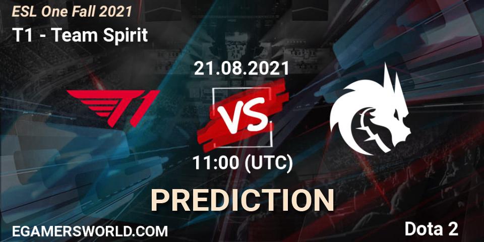 T1 проти Team Spirit: Поради щодо ставок, прогнози на матчі. 21.08.2021 at 11:45. Dota 2, ESL One Fall 2021