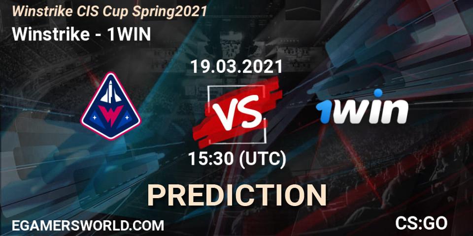 Winstrike проти 1WIN: Поради щодо ставок, прогнози на матчі. 19.03.2021 at 16:10. Counter-Strike (CS2), Winstrike CIS Cup Spring 2021