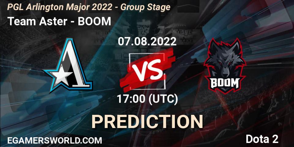 Team Aster проти BOOM: Поради щодо ставок, прогнози на матчі. 07.08.2022 at 17:13. Dota 2, PGL Arlington Major 2022 - Group Stage