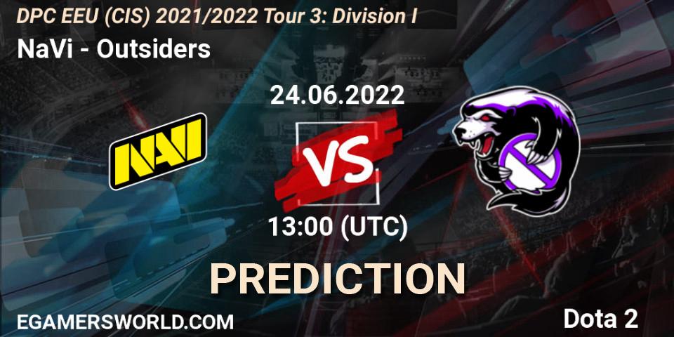 NaVi проти Outsiders: Поради щодо ставок, прогнози на матчі. 24.06.2022 at 13:01. Dota 2, DPC EEU (CIS) 2021/2022 Tour 3: Division I