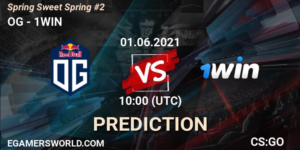 OG проти 1WIN: Поради щодо ставок, прогнози на матчі. 01.06.2021 at 10:00. Counter-Strike (CS2), Spring Sweet Spring #2