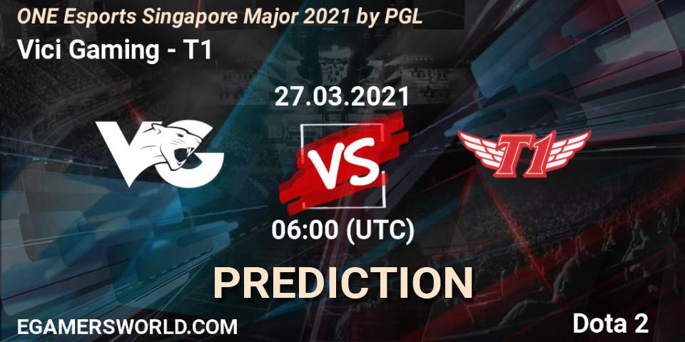 Vici Gaming проти T1: Поради щодо ставок, прогнози на матчі. 27.03.2021 at 07:18. Dota 2, ONE Esports Singapore Major 2021