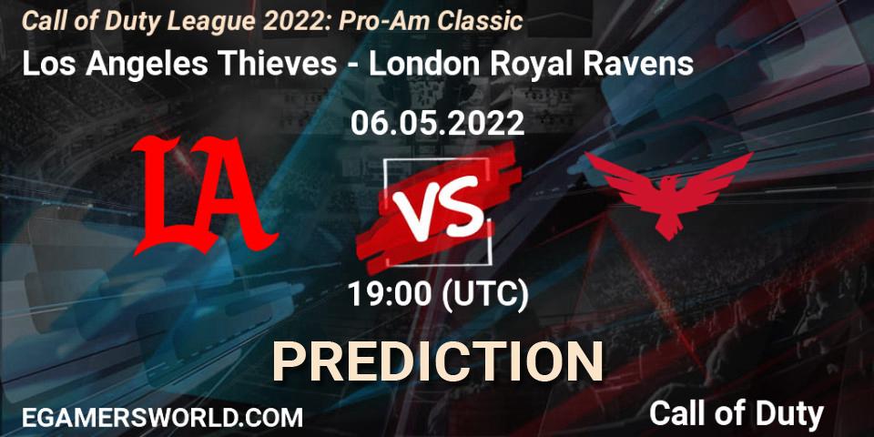 Los Angeles Thieves проти London Royal Ravens: Поради щодо ставок, прогнози на матчі. 06.05.2022 at 19:00. Call of Duty, Call of Duty League 2022: Pro-Am Classic