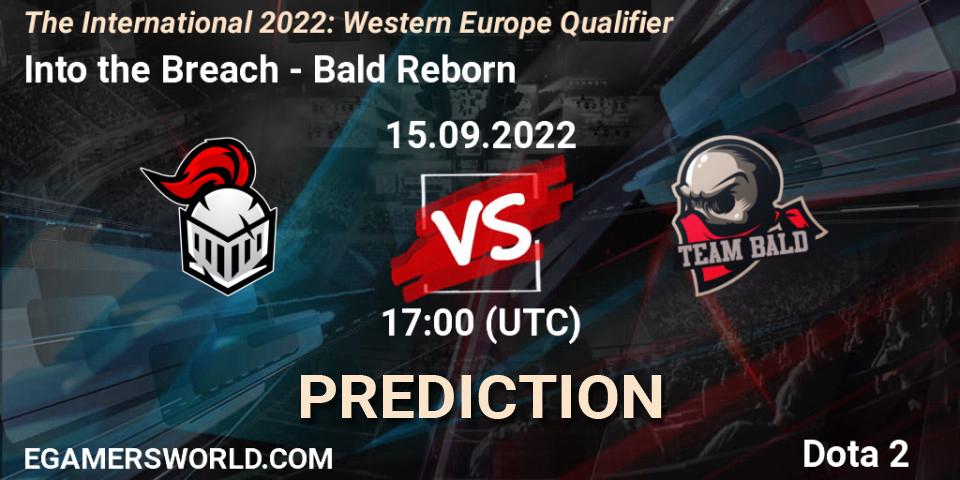 Into the Breach проти Bald Reborn: Поради щодо ставок, прогнози на матчі. 15.09.2022 at 14:41. Dota 2, The International 2022: Western Europe Qualifier