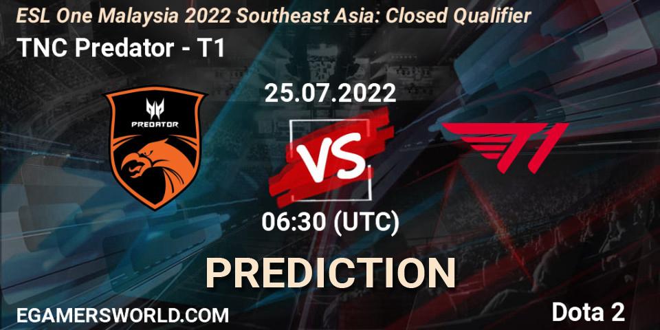 TNC Predator проти T1: Поради щодо ставок, прогнози на матчі. 25.07.2022 at 06:30. Dota 2, ESL One Malaysia 2022 Southeast Asia: Closed Qualifier
