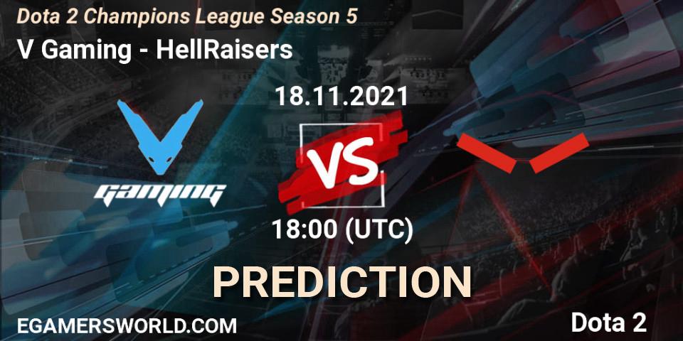 V Gaming проти HellRaisers: Поради щодо ставок, прогнози на матчі. 18.11.2021 at 18:07. Dota 2, Dota 2 Champions League 2021 Season 5