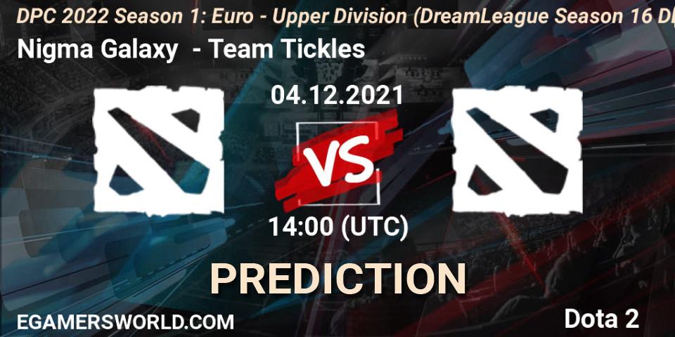 Nigma Galaxy проти Team Tickles: Поради щодо ставок, прогнози на матчі. 04.12.2021 at 13:54. Dota 2, DPC 2022 Season 1: Euro - Upper Division (DreamLeague Season 16 DPC WEU)