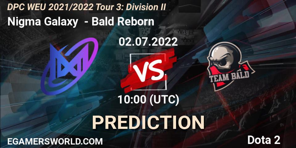 Nigma Galaxy проти Bald Reborn: Поради щодо ставок, прогнози на матчі. 02.07.2022 at 09:55. Dota 2, DPC WEU 2021/2022 Tour 3: Division II