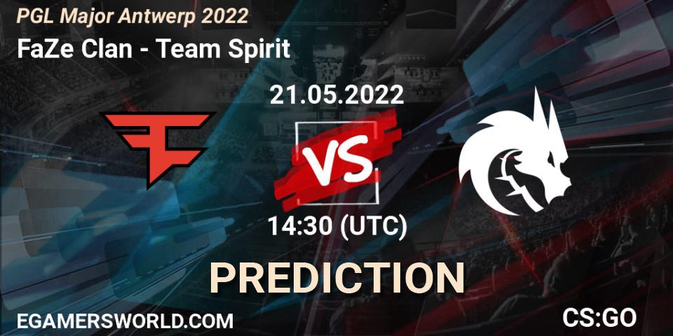 FaZe Clan проти Team Spirit: Поради щодо ставок, прогнози на матчі. 21.05.2022 at 14:30. Counter-Strike (CS2), PGL Major Antwerp 2022