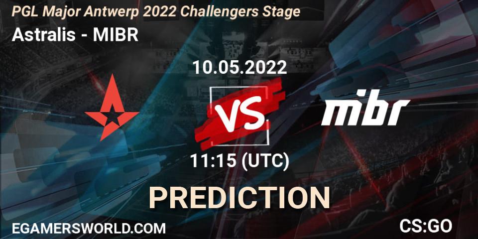 Astralis проти MIBR: Поради щодо ставок, прогнози на матчі. 10.05.2022 at 11:15. Counter-Strike (CS2), PGL Major Antwerp 2022 Challengers Stage