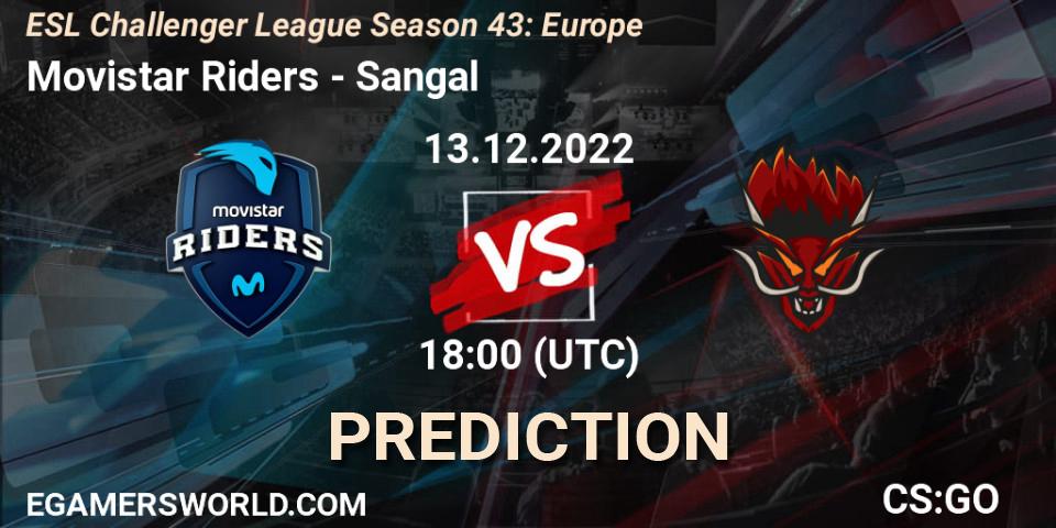 Movistar Riders проти Sangal: Поради щодо ставок, прогнози на матчі. 13.12.2022 at 18:00. Counter-Strike (CS2), ESL Challenger League Season 43: Europe