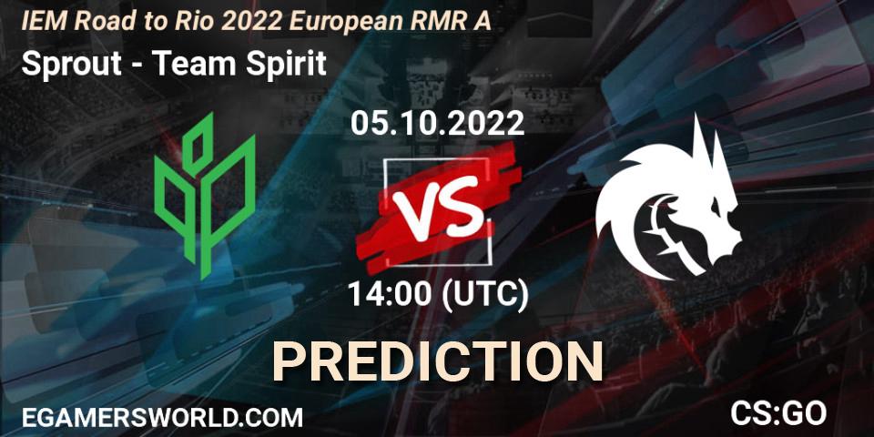 Sprout проти Team Spirit: Поради щодо ставок, прогнози на матчі. 05.10.2022 at 14:10. Counter-Strike (CS2), IEM Road to Rio 2022 European RMR A