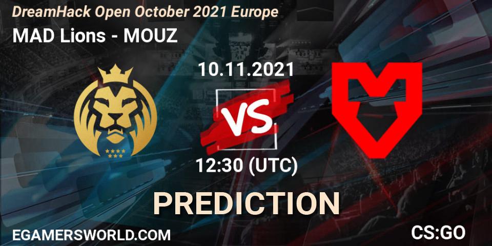 MAD Lions проти MOUZ: Поради щодо ставок, прогнози на матчі. 10.11.2021 at 12:30. Counter-Strike (CS2), DreamHack Open November 2021