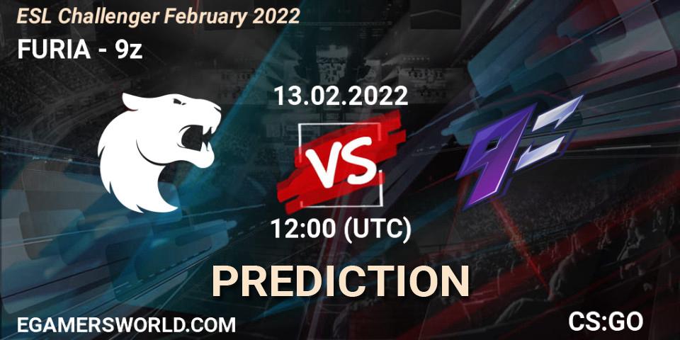 FURIA проти 9z: Поради щодо ставок, прогнози на матчі. 13.02.2022 at 12:00. Counter-Strike (CS2), ESL Challenger February 2022