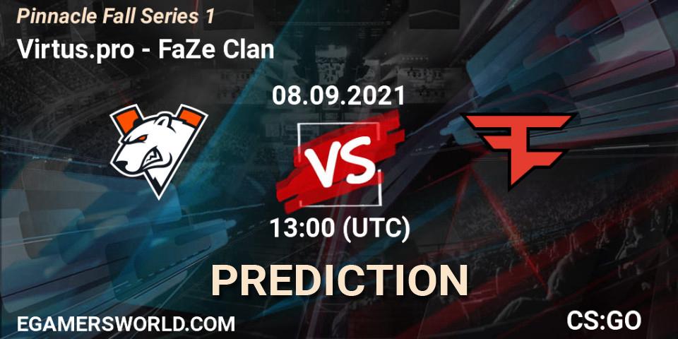 Virtus.pro проти FaZe Clan: Поради щодо ставок, прогнози на матчі. 08.09.2021 at 13:00. Counter-Strike (CS2), Pinnacle Fall Series #1