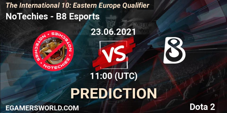 NoTechies проти B8 Esports: Поради щодо ставок, прогнози на матчі. 23.06.2021 at 08:00. Dota 2, The International 10: Eastern Europe Qualifier