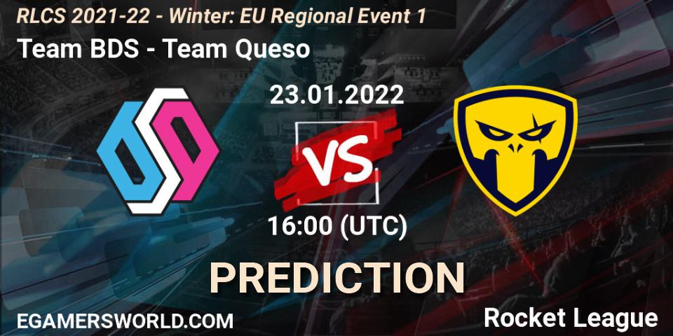 Team BDS проти Team Queso: Поради щодо ставок, прогнози на матчі. 23.01.2022 at 16:00. Rocket League, RLCS 2021-22 - Winter: EU Regional Event 1