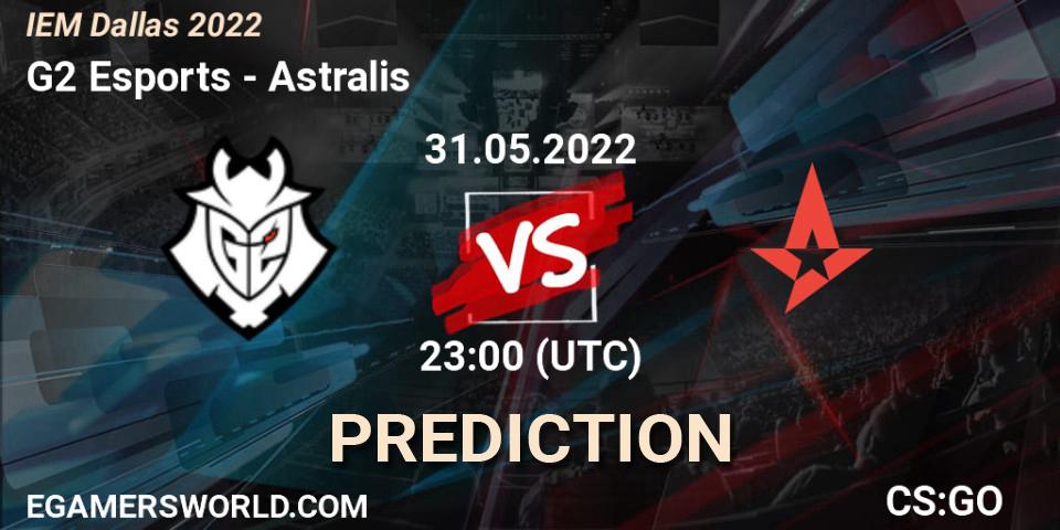 G2 Esports проти Astralis: Поради щодо ставок, прогнози на матчі. 31.05.2022 at 23:00. Counter-Strike (CS2), IEM Dallas 2022