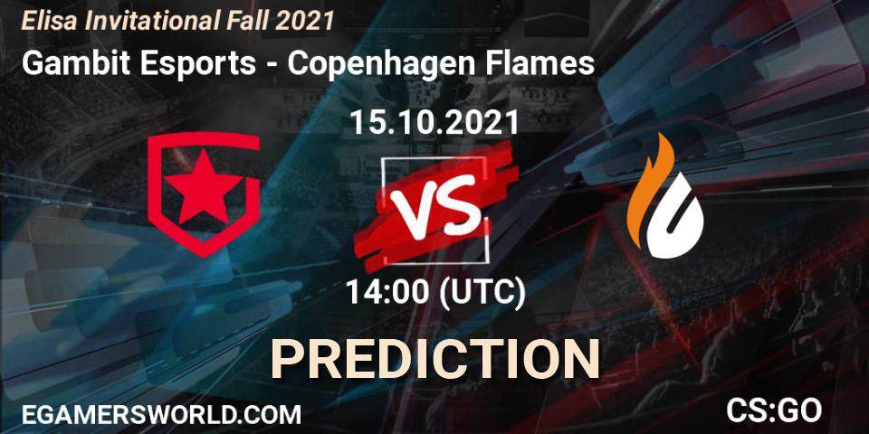 Gambit Esports проти Copenhagen Flames: Поради щодо ставок, прогнози на матчі. 15.10.2021 at 14:00. Counter-Strike (CS2), Elisa Invitational Fall 2021