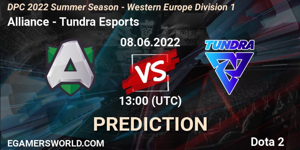 Alliance проти Tundra Esports: Поради щодо ставок, прогнози на матчі. 08.06.2022 at 12:55. Dota 2, DPC WEU 2021/2022 Tour 3: Division I
