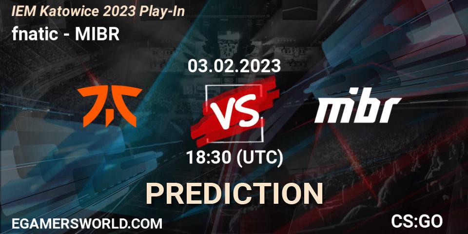 fnatic проти MIBR: Поради щодо ставок, прогнози на матчі. 03.02.2023 at 15:00. Counter-Strike (CS2), IEM Katowice 2023 Play-In