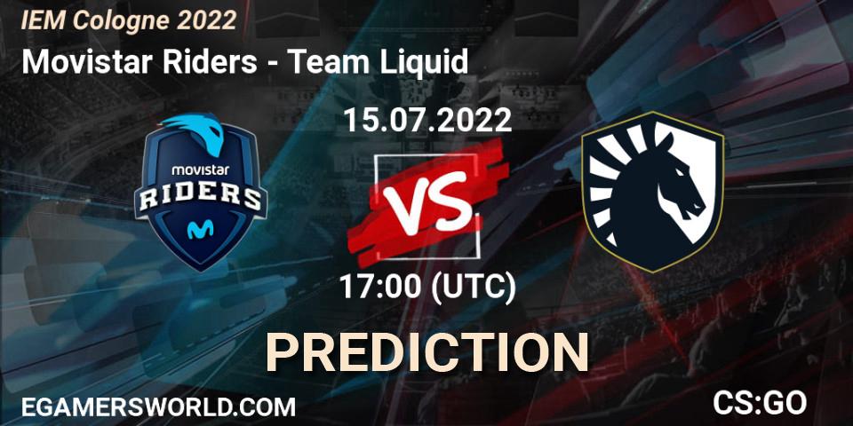 Movistar Riders проти Team Liquid: Поради щодо ставок, прогнози на матчі. 15.07.2022 at 18:00. Counter-Strike (CS2), IEM Cologne 2022