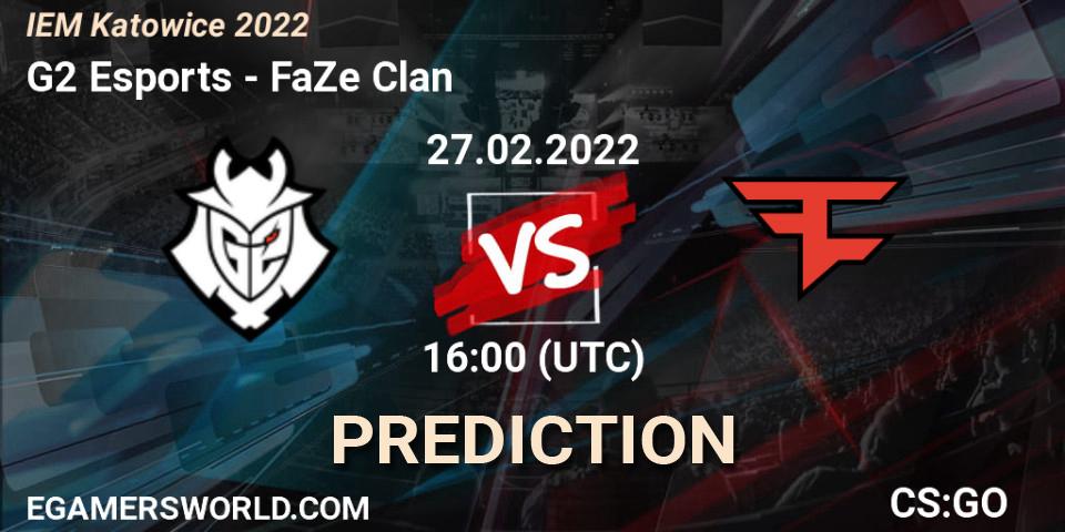 G2 Esports проти FaZe Clan: Поради щодо ставок, прогнози на матчі. 27.02.2022 at 16:00. Counter-Strike (CS2), IEM Katowice 2022