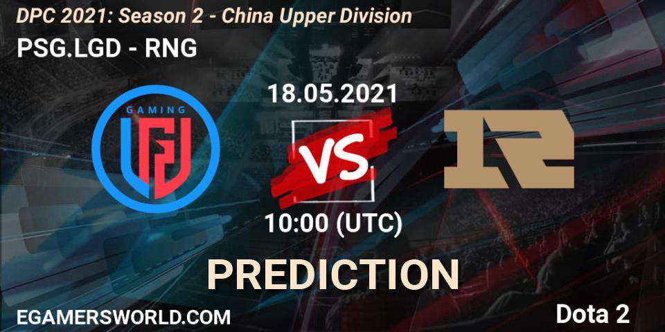 PSG.LGD проти RNG: Поради щодо ставок, прогнози на матчі. 18.05.2021 at 09:55. Dota 2, DPC 2021: Season 2 - China Upper Division