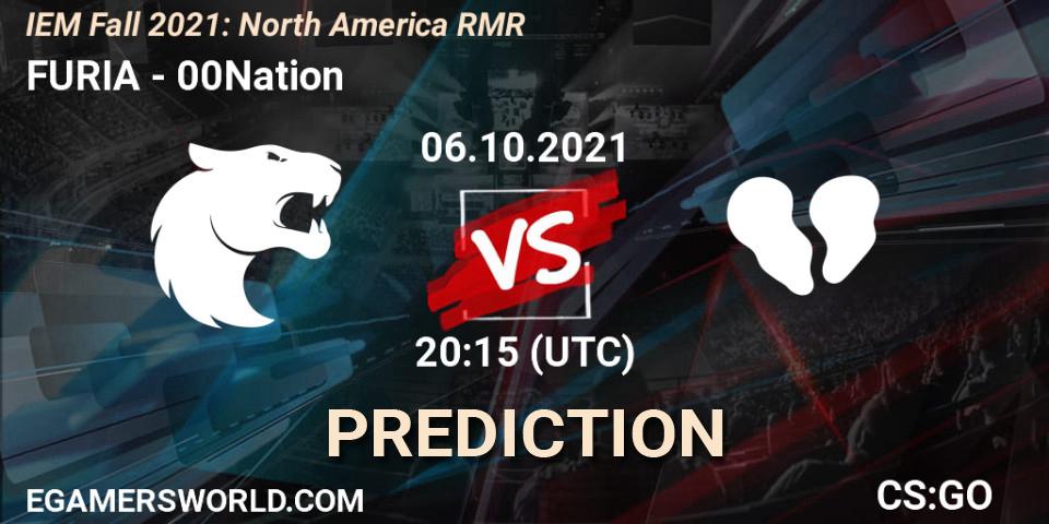 FURIA проти 00Nation: Поради щодо ставок, прогнози на матчі. 06.10.2021 at 20:30. Counter-Strike (CS2), IEM Fall 2021: North America RMR