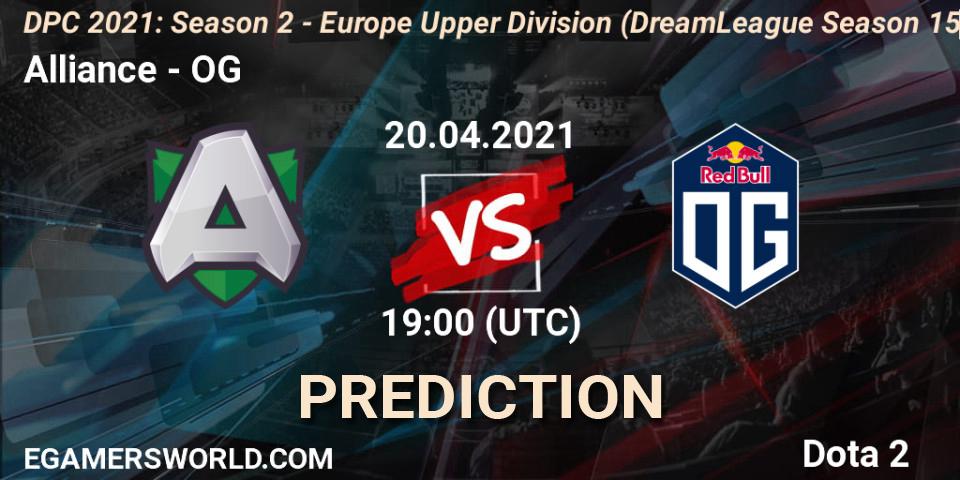 Alliance проти OG: Поради щодо ставок, прогнози на матчі. 20.04.2021 at 19:22. Dota 2, DPC 2021: Season 2 - Europe Upper Division (DreamLeague Season 15)