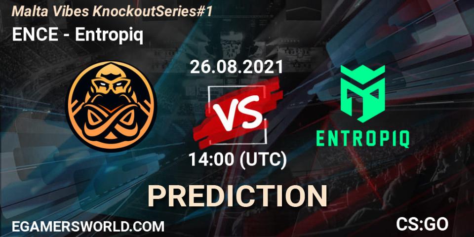 ENCE проти Entropiq: Поради щодо ставок, прогнози на матчі. 26.08.2021 at 14:00. Counter-Strike (CS2), Malta Vibes Knockout Series #1