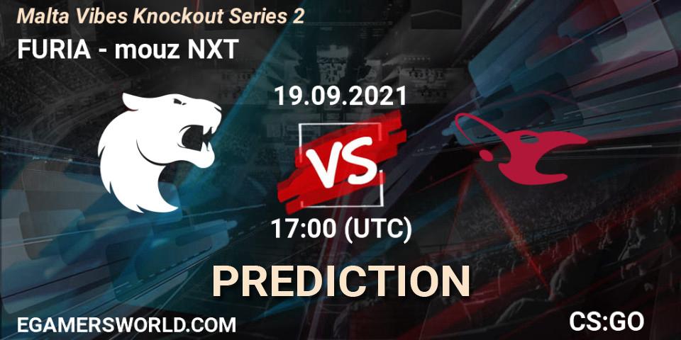 FURIA проти mouz NXT: Поради щодо ставок, прогнози на матчі. 19.09.2021 at 17:25. Counter-Strike (CS2), Malta Vibes Knockout Series #2