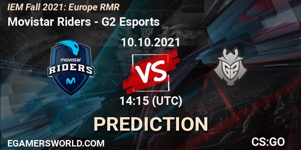 Movistar Riders проти G2 Esports: Поради щодо ставок, прогнози на матчі. 10.10.2021 at 15:20. Counter-Strike (CS2), IEM Fall 2021: Europe RMR