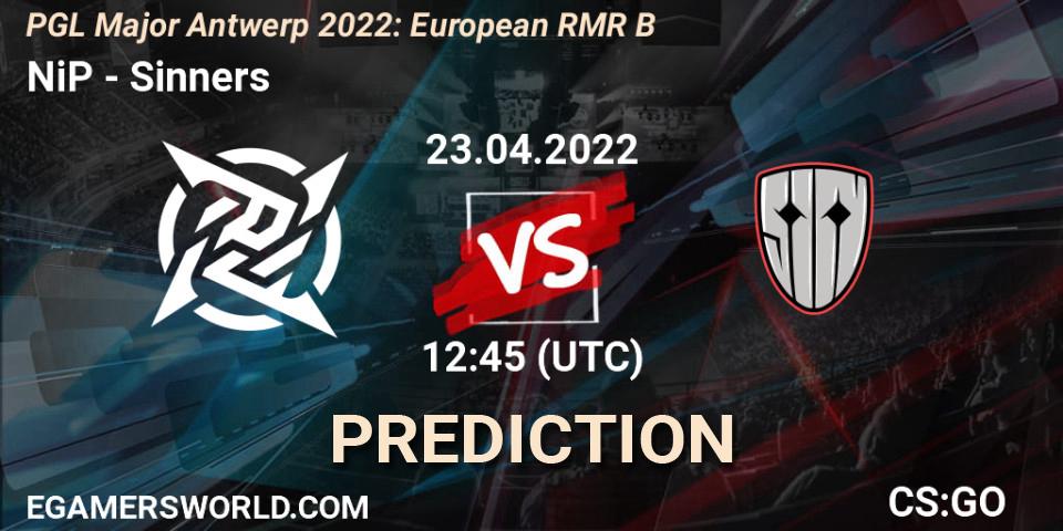 NiP проти Sinners: Поради щодо ставок, прогнози на матчі. 23.04.2022 at 11:20. Counter-Strike (CS2), PGL Major Antwerp 2022: European RMR B