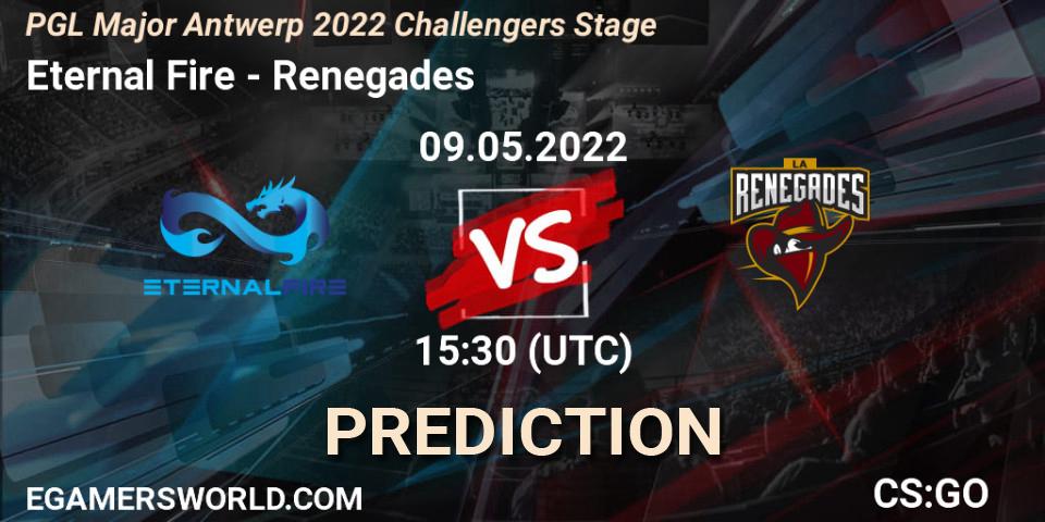 Eternal Fire проти Renegades: Поради щодо ставок, прогнози на матчі. 09.05.2022 at 15:30. Counter-Strike (CS2), PGL Major Antwerp 2022 Challengers Stage