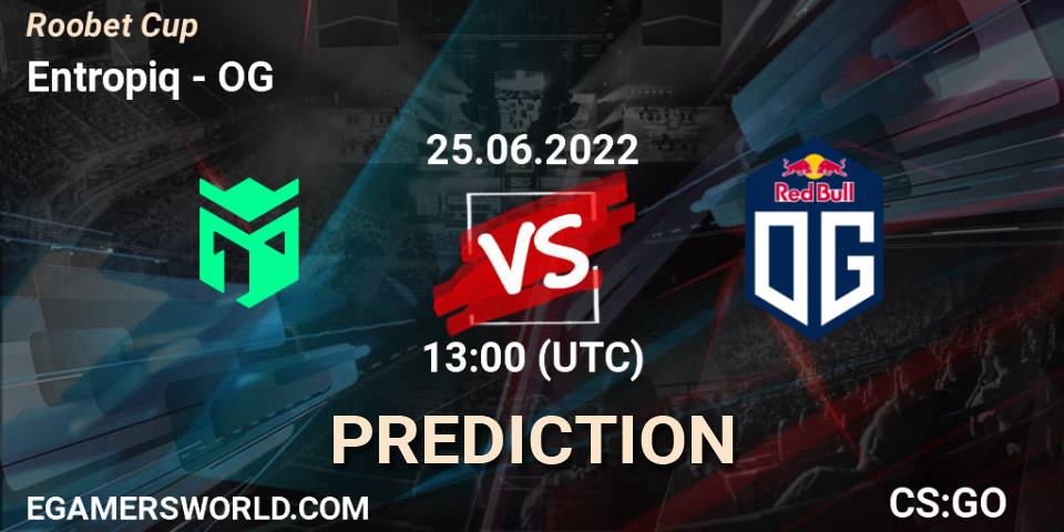 Entropiq проти OG: Поради щодо ставок, прогнози на матчі. 25.06.2022 at 13:00. Counter-Strike (CS2), Roobet Cup