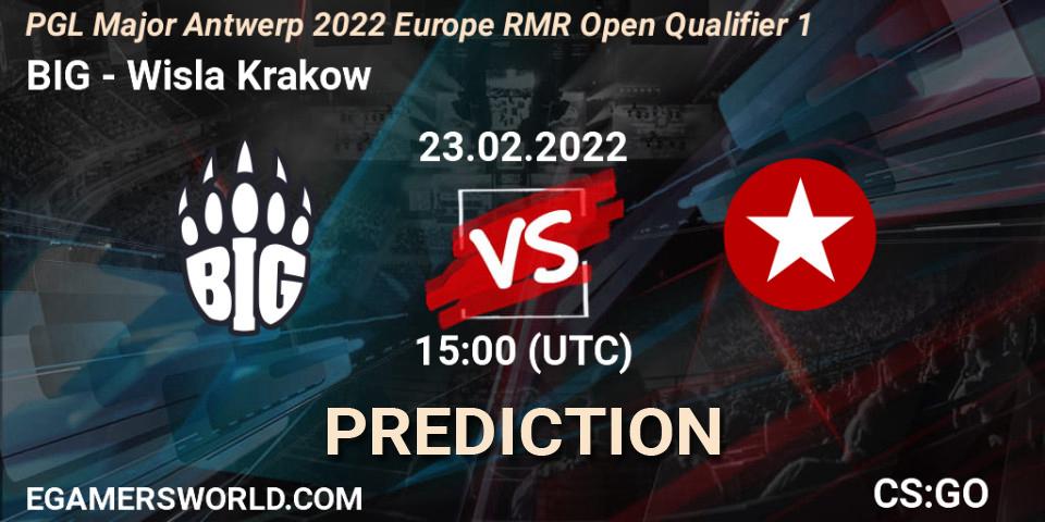 BIG проти Wisla Krakow: Поради щодо ставок, прогнози на матчі. 23.02.2022 at 15:00. Counter-Strike (CS2), PGL Major Antwerp 2022 Europe RMR Open Qualifier 1